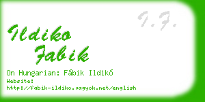 ildiko fabik business card